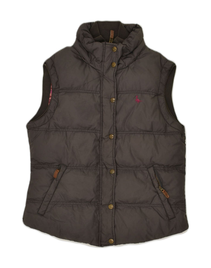 JACK WILLS Womens Padded Gilet UK 12 Medium  Brown Nylon | Vintage Jack Wills | Thrift | Second-Hand Jack Wills | Used Clothing | Messina Hembry 