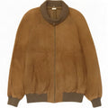 Vintage Mens Bomber Suede Jacket UK 38 Medium Beige