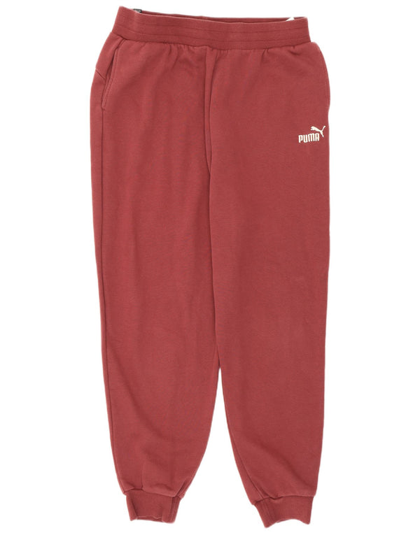 Puma Mens Tracksuit Trousers Joggers Large Burgundy Cotton