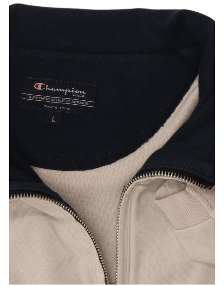 Champion Mens Tracksuit Top Jacket Large White