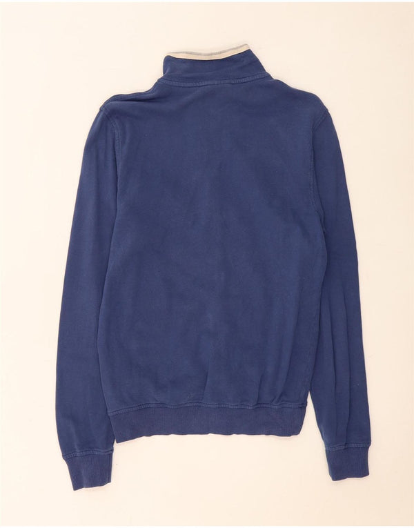 Napapijri Mens Graphic Tracksuit Top Jacket Small Blue Cotton