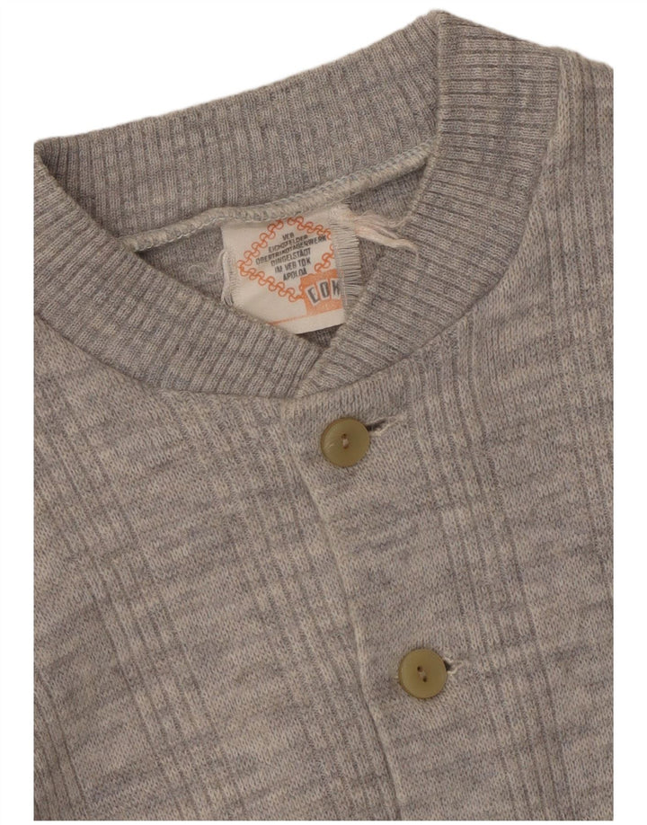 Vintage Womens Cardigan Sweater UK 14 Medium Grey