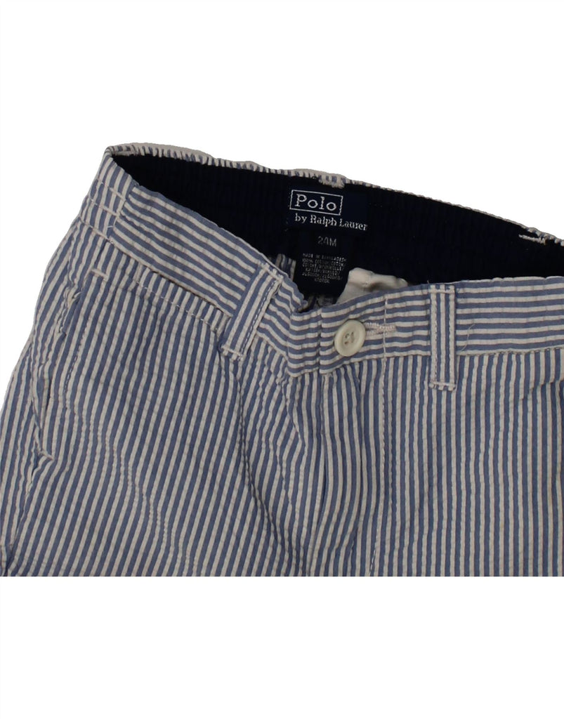 POLO RALPH LAUREN Baby Boys Chino Shorts 18-24 Months W18 L10 Blue Striped Vintage Polo Ralph Lauren and Second-Hand Polo Ralph Lauren from Messina Hembry 