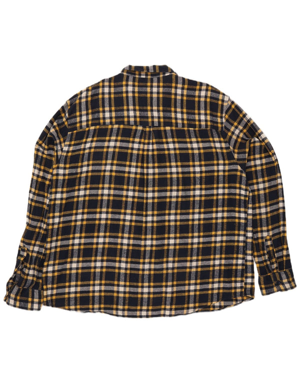 Mountain Warehouse Mens Flannel Shirt 4XL Navy Blue Check Cotton