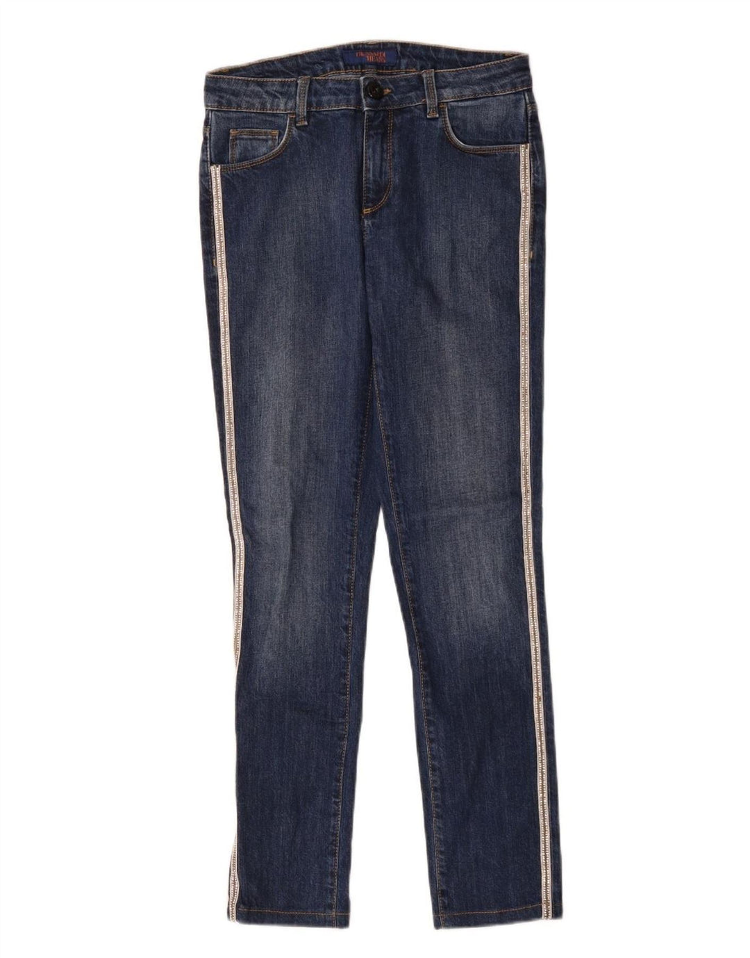 Trussardi Womens Slim Jeans IT 40 Small W26 L29 Blue Cotton