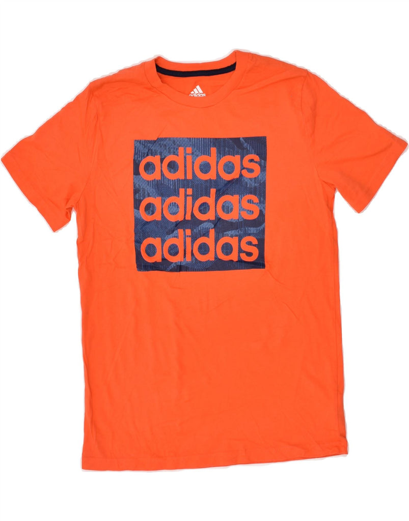 ADIDAS Boys Graphic T-Shirt Top 10-11 Years Medium Orange Cotton | Vintage Adidas | Thrift | Second-Hand Adidas | Used Clothing | Messina Hembry 