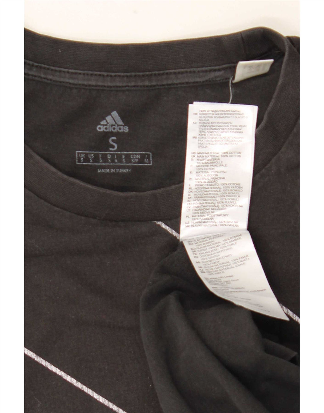 Adidas Mens Graphic T-Shirt Top Small Black Cotton