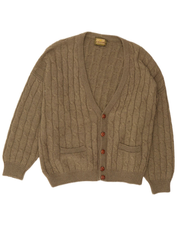 Il Granchio Mens Cardigan Sweater 2XL Khaki