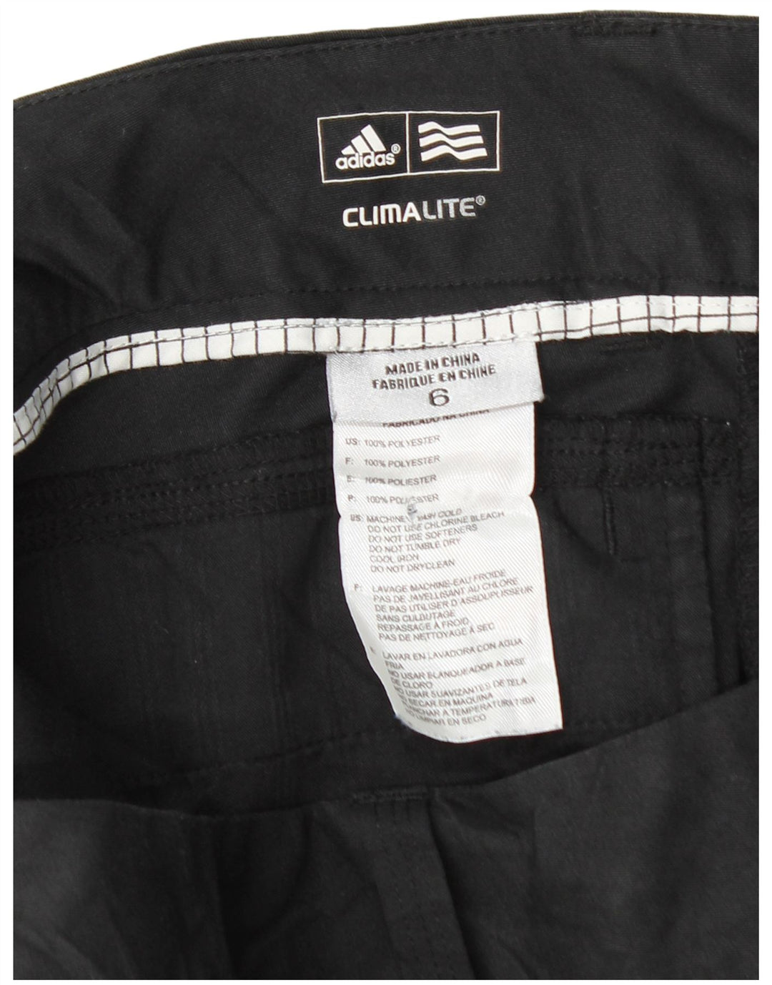 ADIDAS Womens Climalite Chino Shorts UK 6 XS W30  Black Polyester