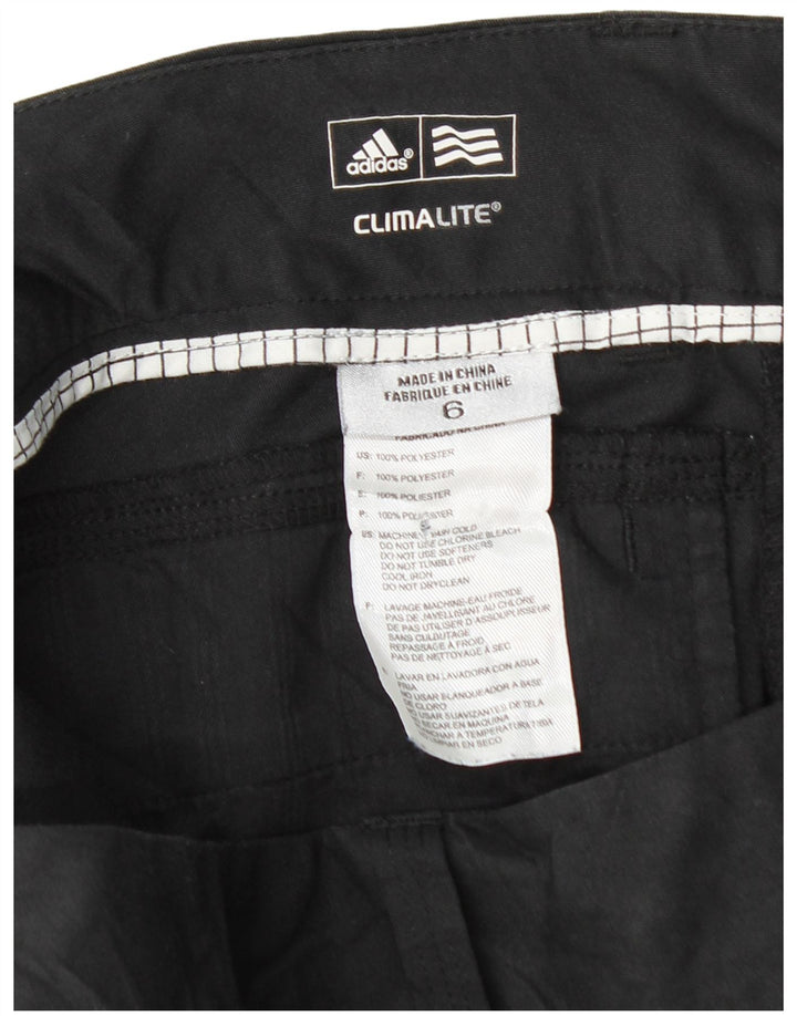 ADIDAS Womens Climalite Chino Shorts UK 6 XS W30  Black Polyester
