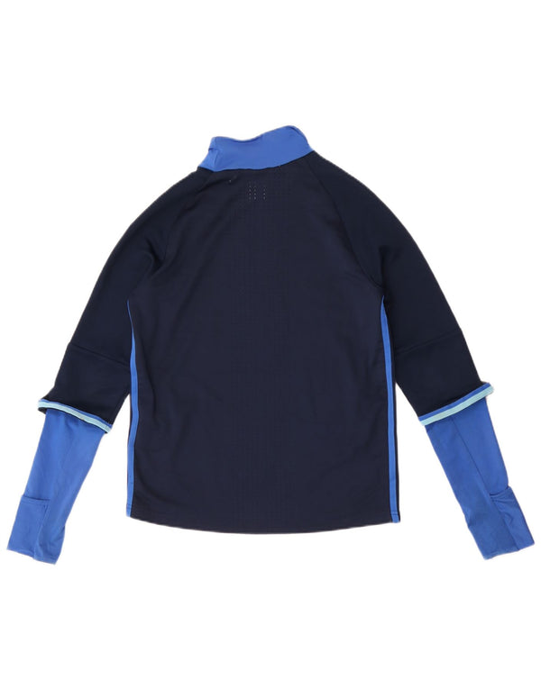 Adidas Boys Climacool Top Long Sleeve 11-12 Years Navy Blue Colourblock