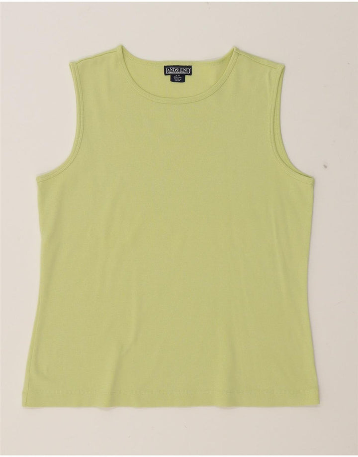 LANDS END Womens Regular Vest Top US 6/8 Medium Green Vintage Lands End and Second-Hand Lands End from Messina Hembry 