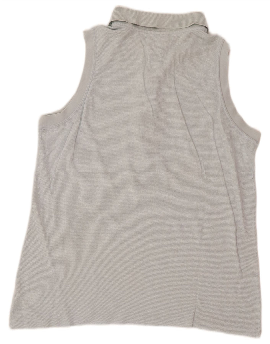 Lacoste Womens Sleeveless Polo Shirt Size 40 Medium Blue Cotton