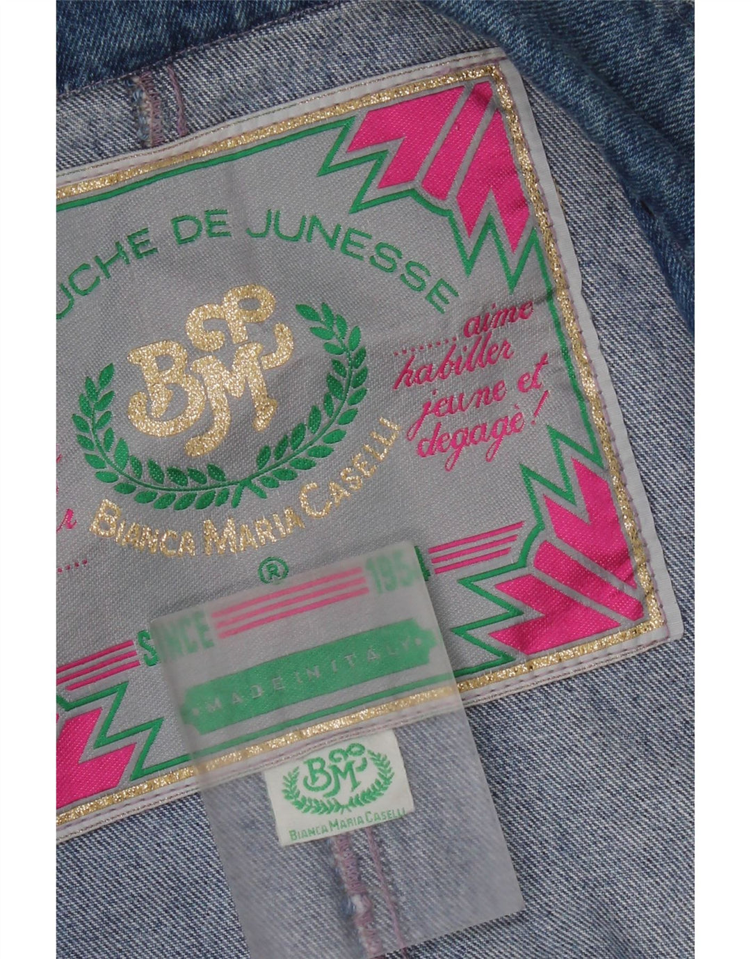 Bianca Maria Caselli Womens 1 Button Denim Blazer Jacket UK 10 Small Blue