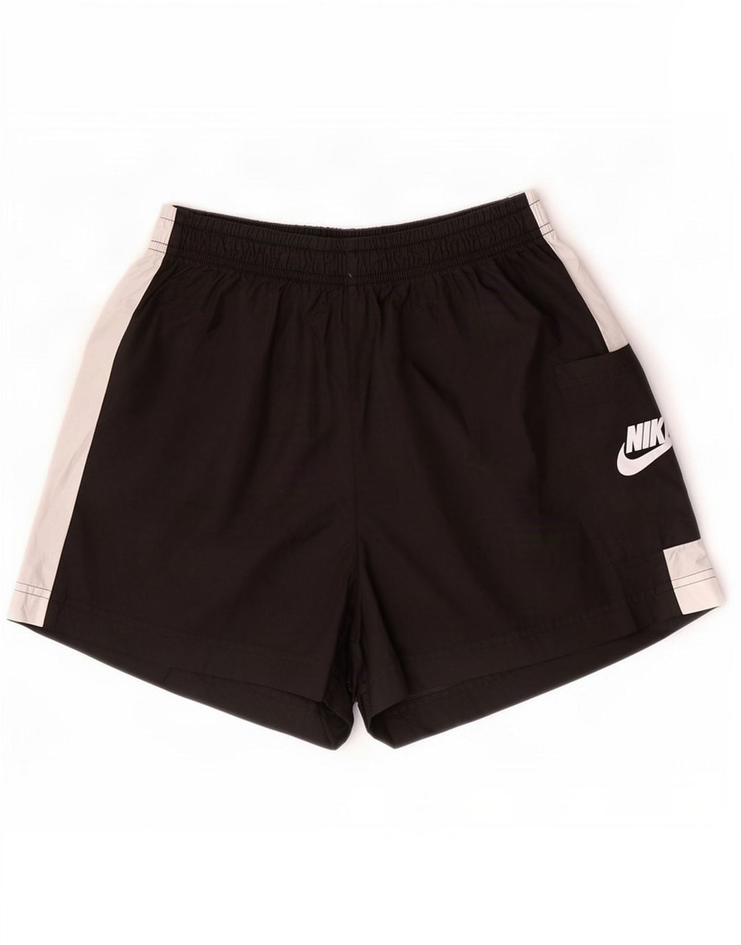 Nike Womens Sport Shorts UK 14 Medium Black Colourblock Polyester