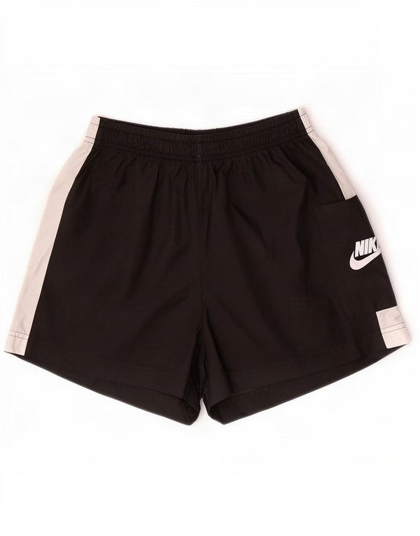 Nike Womens Sport Shorts UK 14 Medium Black Colourblock Polyester