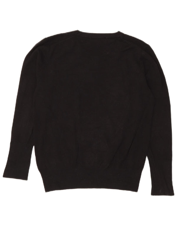 Zara Womens Boat Neck Jumper Sweater UK 18 XL Black