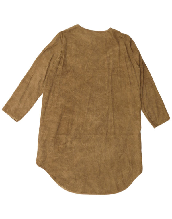 ZARA Womens Shirt Dress UK 14 Medium Green Lyocell