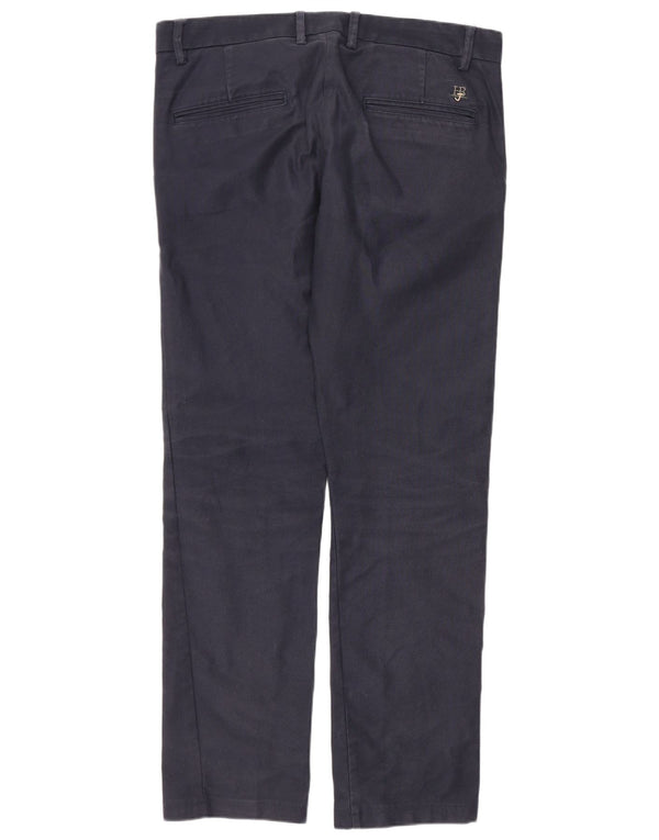 Harmont & Blaine Mens Straight Chino Trousers IT 46 Small W32 L29 Navy Blue