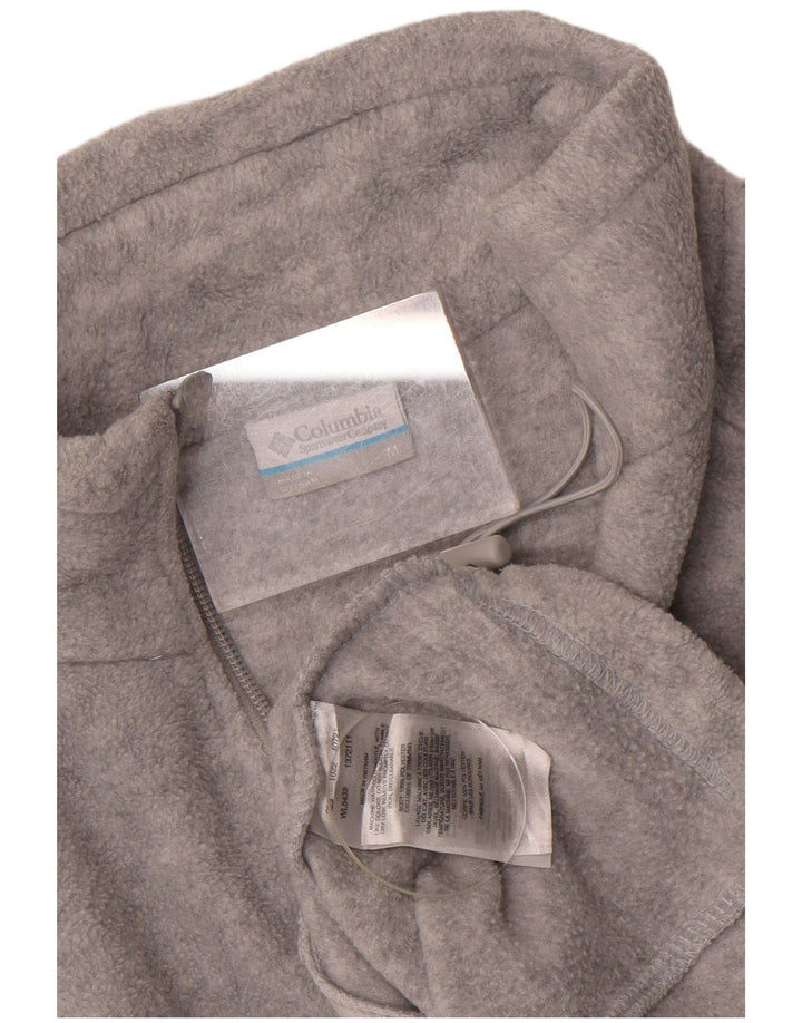 Columbia Womens Fleece Jacket UK 14 Medium Grey Polyester