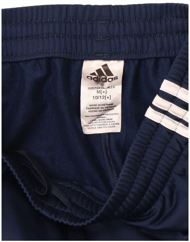 ADIDAS Boys Tracksuit Trousers Joggers 10-11 Years Medium  Navy Blue