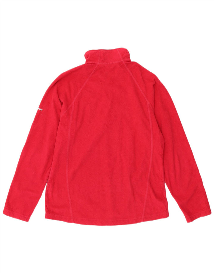 BERGHAUS Womens Zip Neck Fleece Jumper UK 12 Medium Pink Polyester