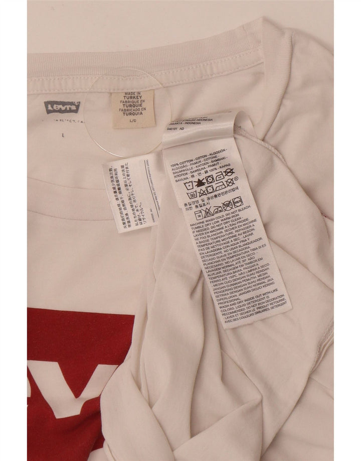 Levi's Mens Graphic T-Shirt Top Large White Cotton