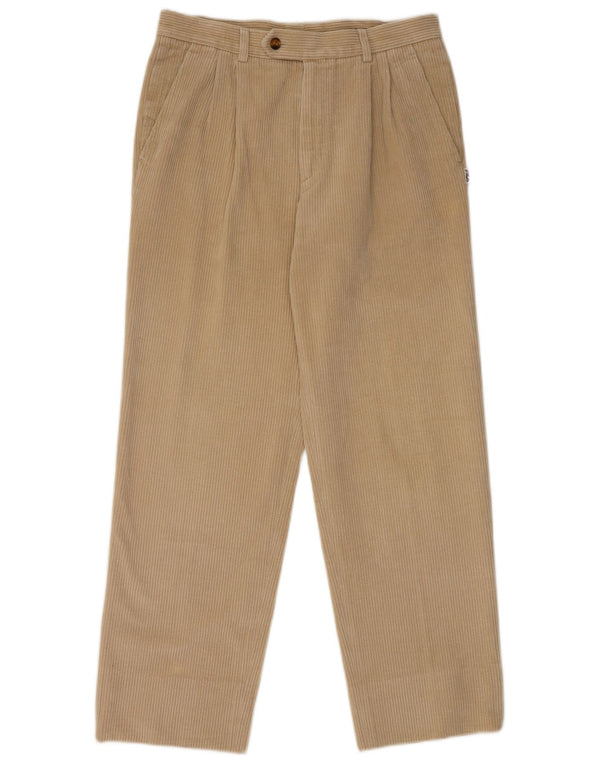 Fila Mens Pegged Corduroy Trousers IT 48 Medium W30 L29 Beige Cotton