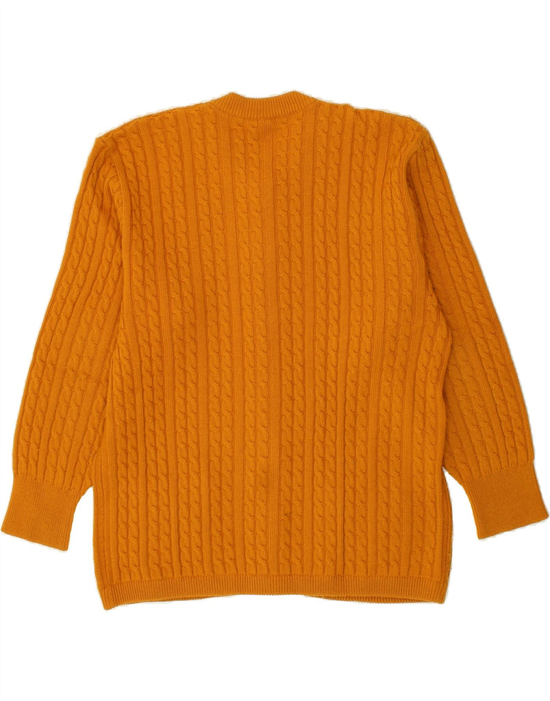 VINTAGE Womens Cardigan Sweater UK 14 Large Orange Wool | Vintage Vintage | Thrift | Second-Hand Vintage | Used Clothing | Messina Hembry 