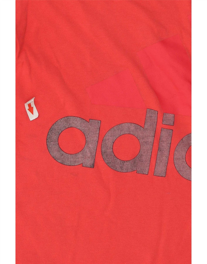 Adidas Womens Graphic T-Shirt Top UK 14 Medium Red