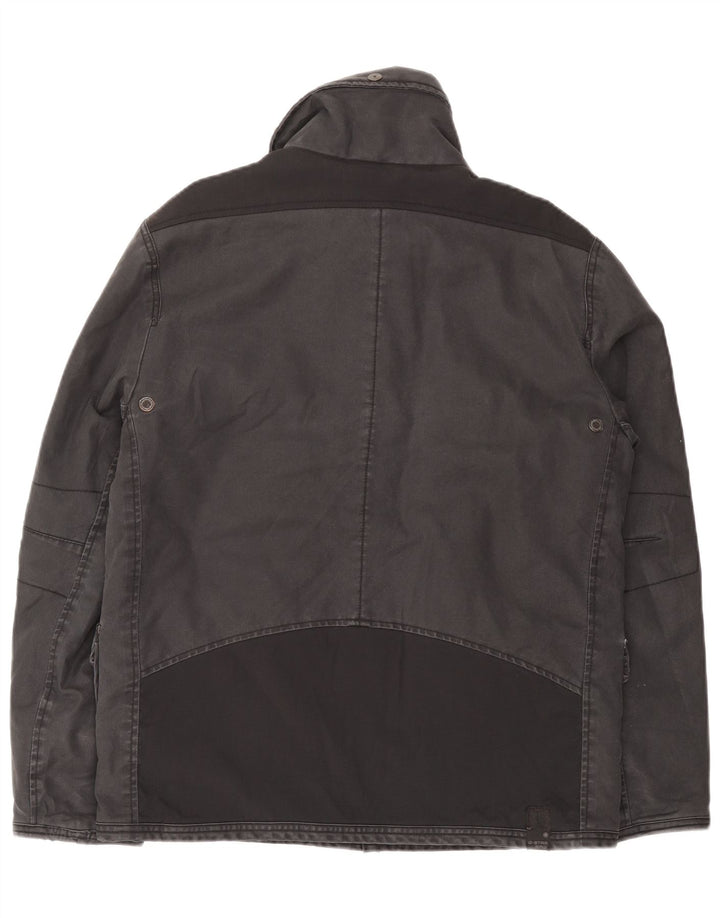 G-Star Mens Utility Jacket UK 40 Large Grey Cotton