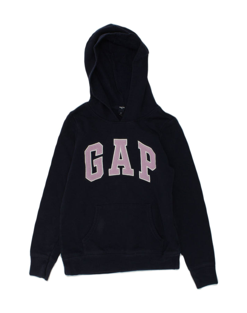 GAP Boys Graphic Hoodie Jumper 10-11 Years Large Navy Blue Cotton | Vintage Gap | Thrift | Second-Hand Gap | Used Clothing | Messina Hembry 