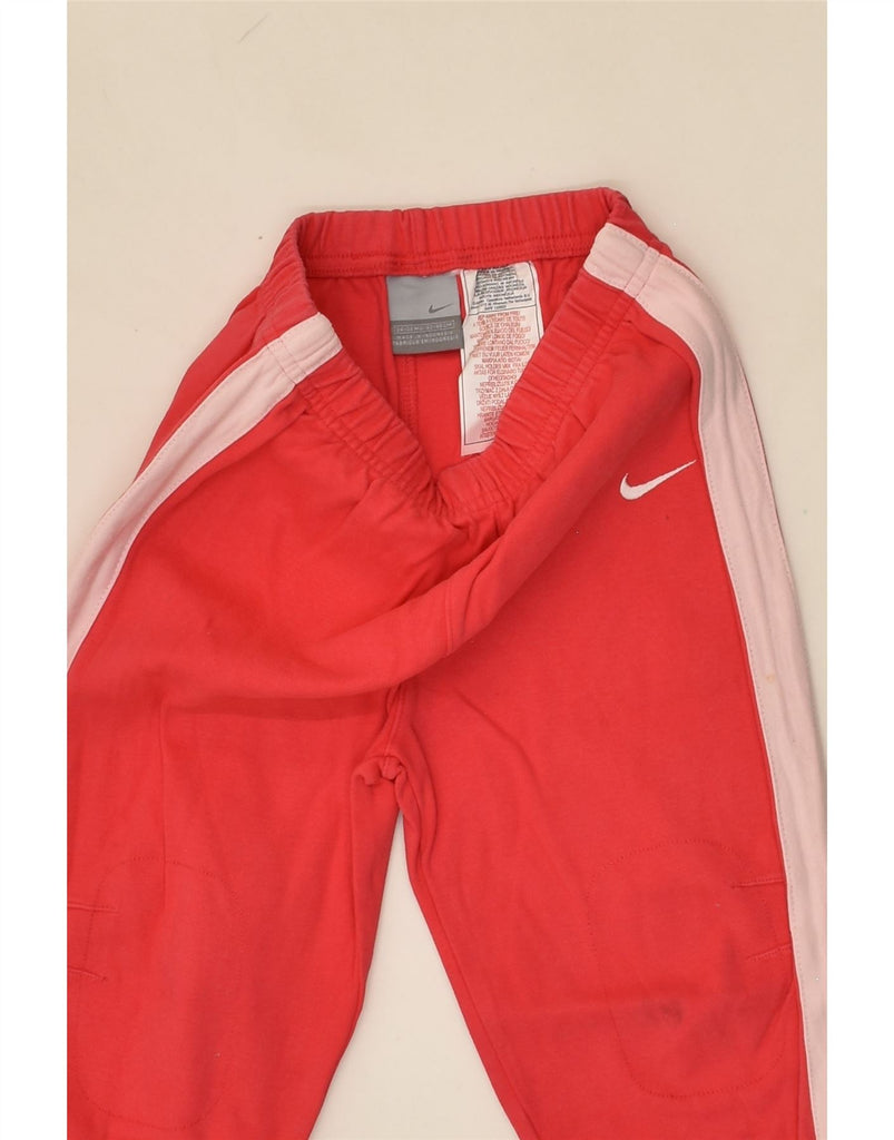 NIKE Girls Tracksuit Trousers 2-3 Years Red Cotton | Vintage Nike | Thrift | Second-Hand Nike | Used Clothing | Messina Hembry 