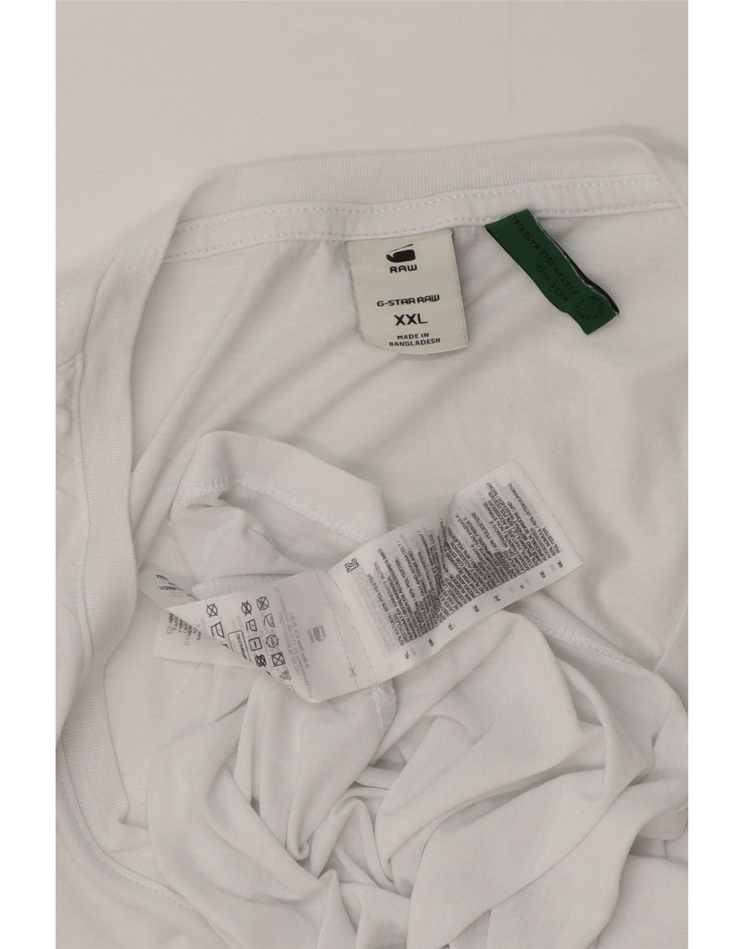 G-Star Mens T-Shirt Top 2XL White Cotton