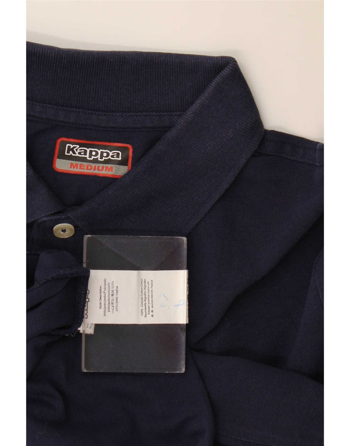 Kappa Mens Polo Shirt Medium Navy Blue Cotton