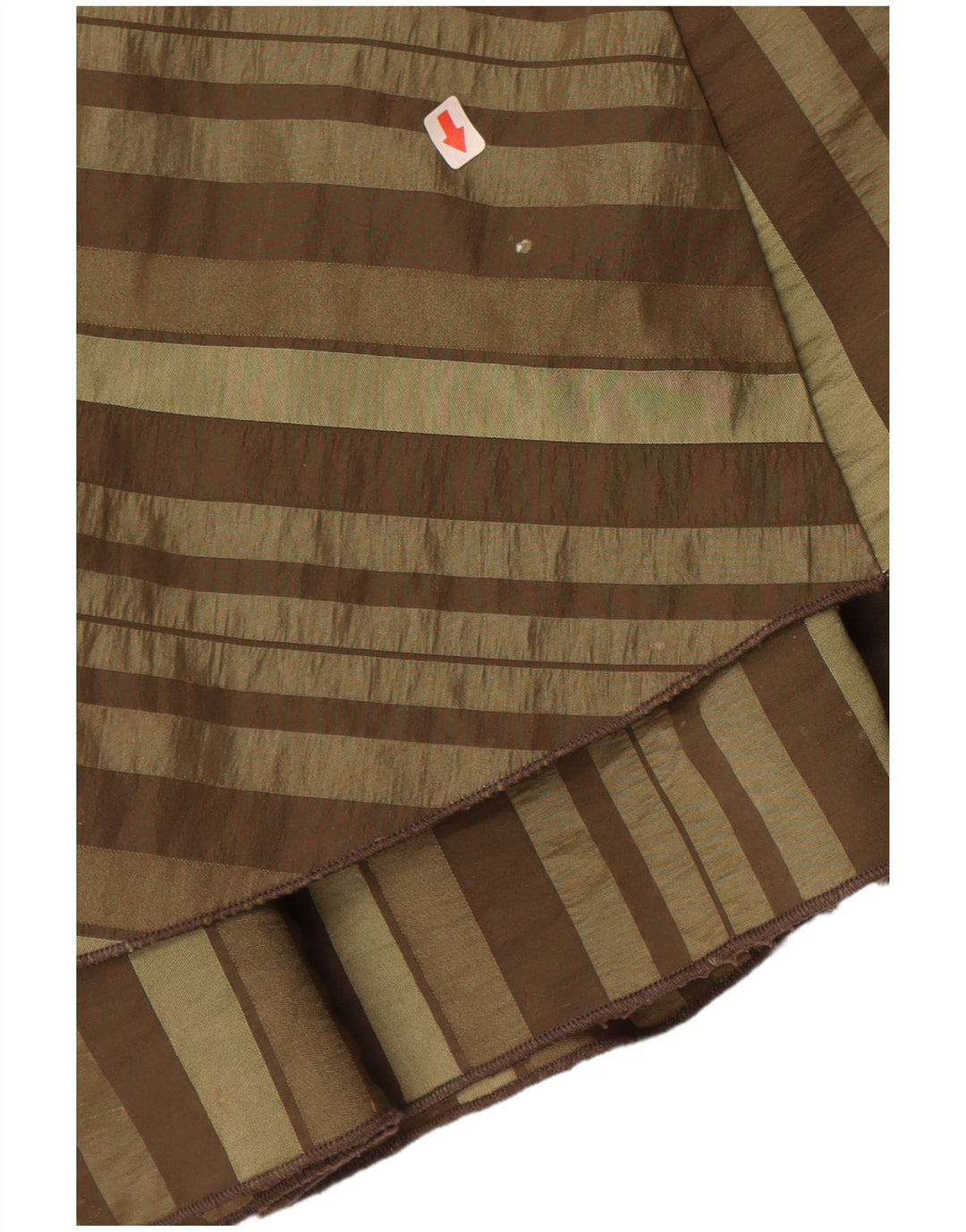 SASHA Womens Asymmetric A-Line Skirt UK 16 Large W36  Khaki Striped