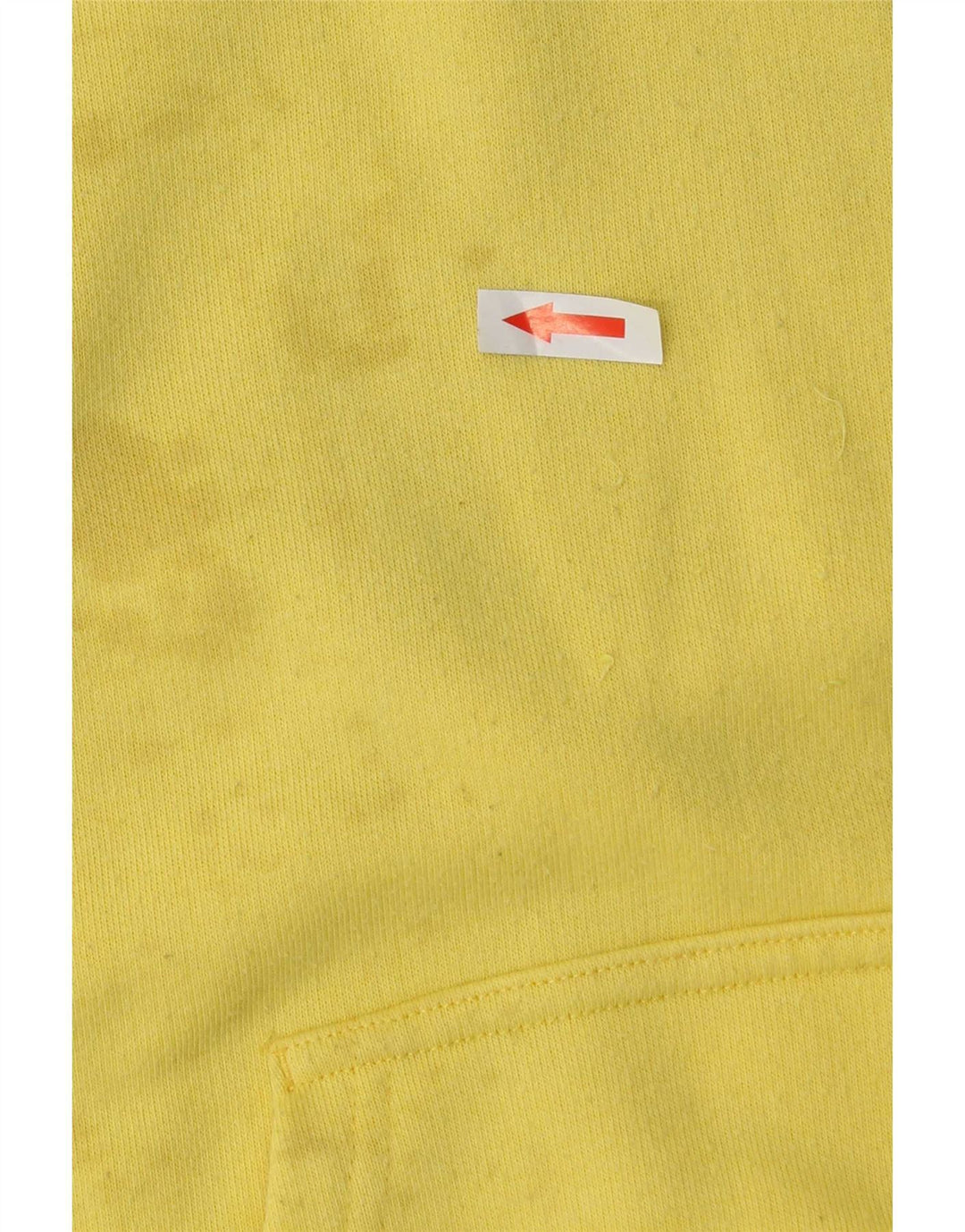 Champion Mens Graphic Hoodie Jumper Medium Yellow Cotton