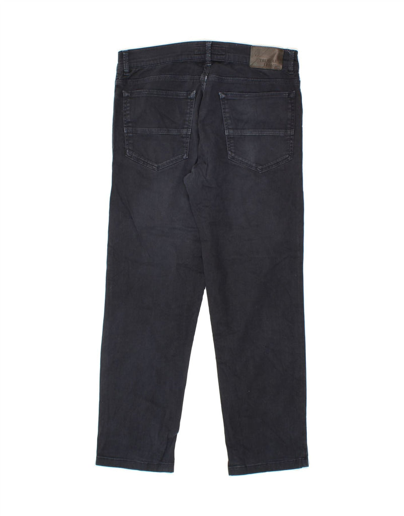 TRUSSARDI Mens Straight Jeans W32 L27 Navy Blue Cotton Vintage Trussardi and Second-Hand Trussardi from Messina Hembry 