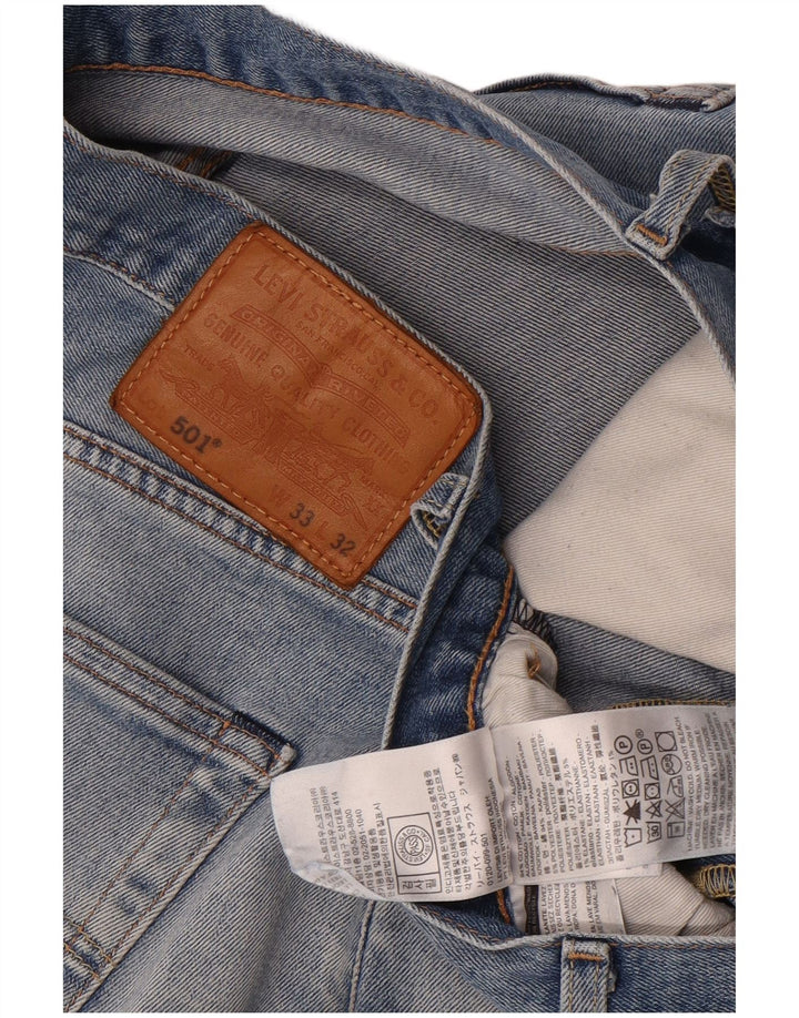 Levi's Mens 501 Straight Jeans W33 L32 Blue Cotton