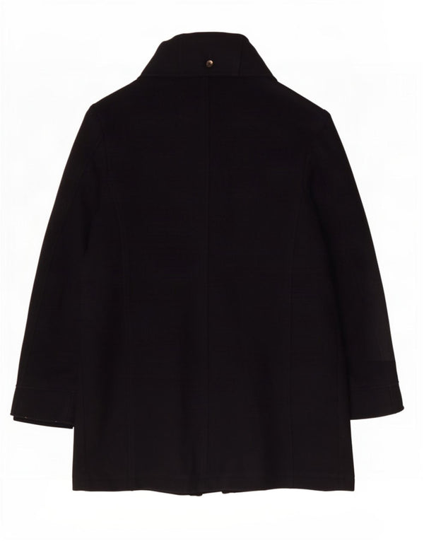 Cesare Paciotti 4US Mens Overcoat UK 42 XL Black Virgin Wool