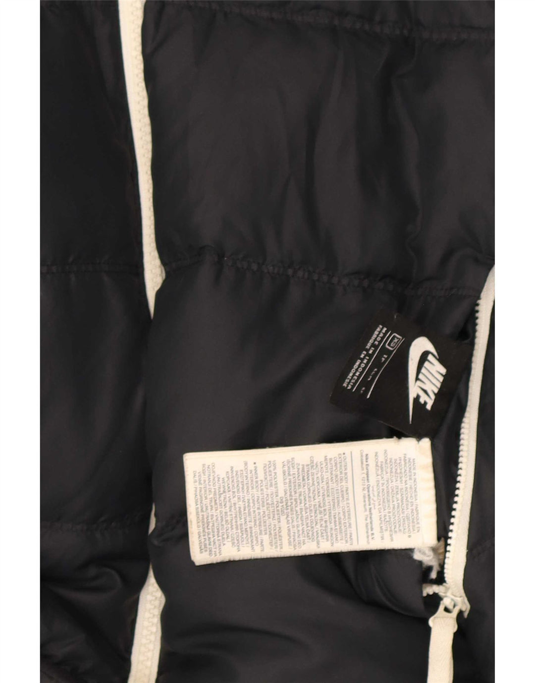 Nike Womens Oversized Hooded Reversible Padded Jacket UK 6 XS Black
