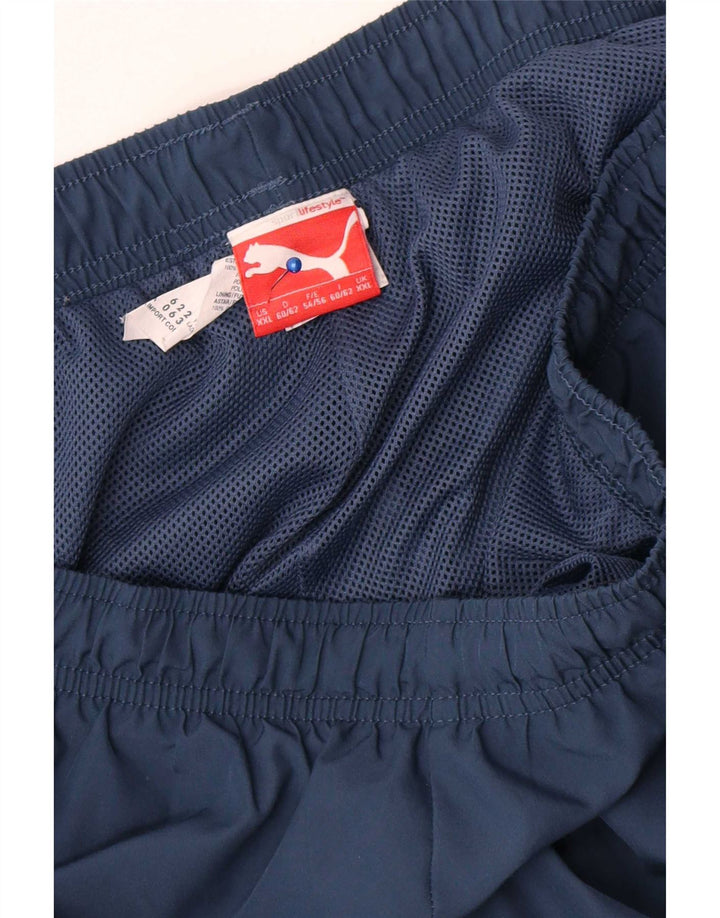 Puma Mens Graphic Capri Tracksuit Trousers 2XL  Navy Blue Polyester