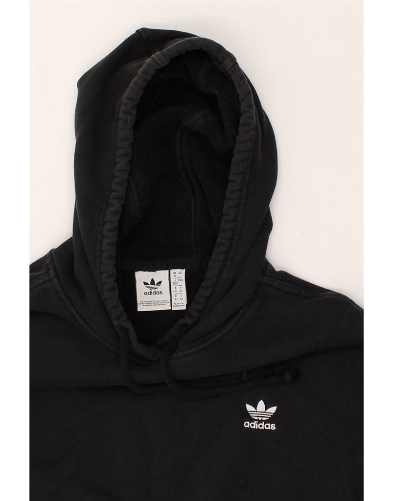 ADIDAS Womens Hoodie Jumper UK 16 Large Black | Vintage Adidas | Thrift | Second-Hand Adidas | Used Clothing | Messina Hembry 