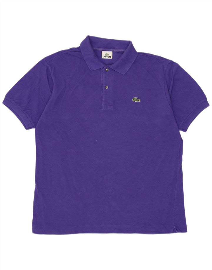 Lacoste Mens Polo Shirt Size 4 Medium Purple Cotton