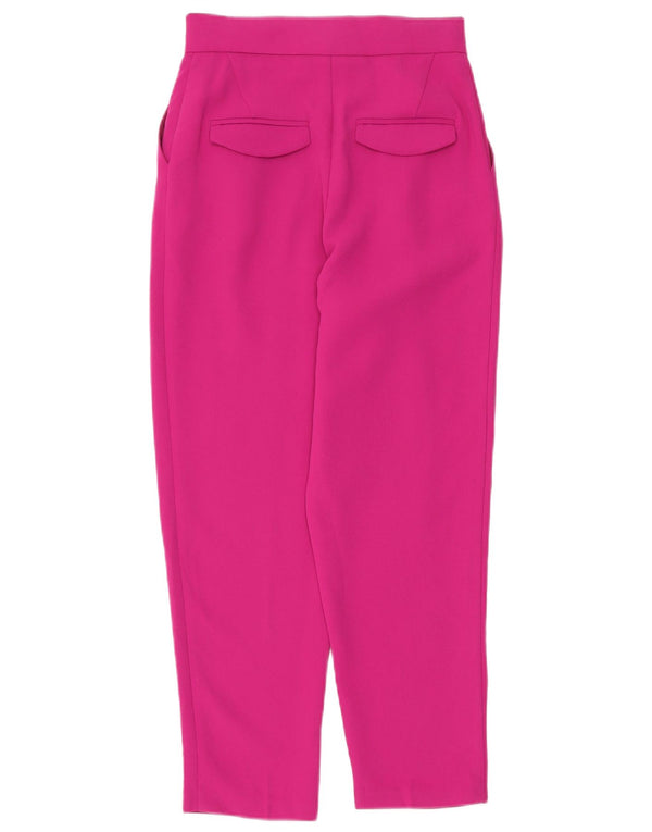 Topshop Womens High Waist Pegged Cropped Trousers UK 8 Small W26 L25 Pink