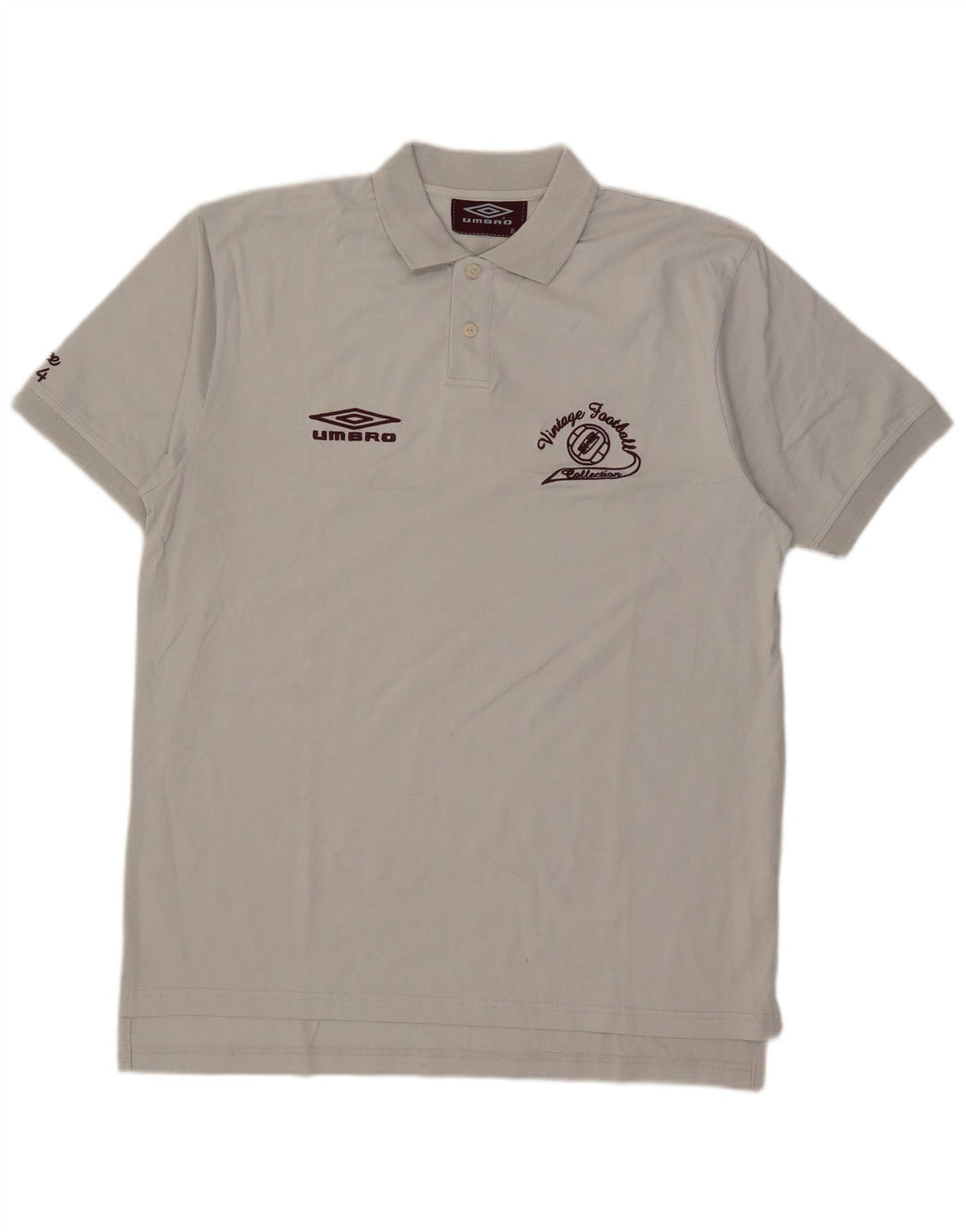 Umbro Mens Graphic Polo Shirt XL Grey Cotton