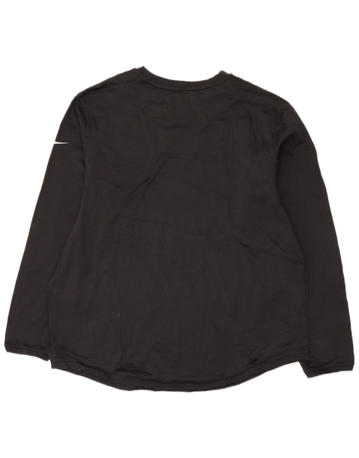 Nike Womens Graphic Top Long Sleeve UK 20 2XL Black Polyester