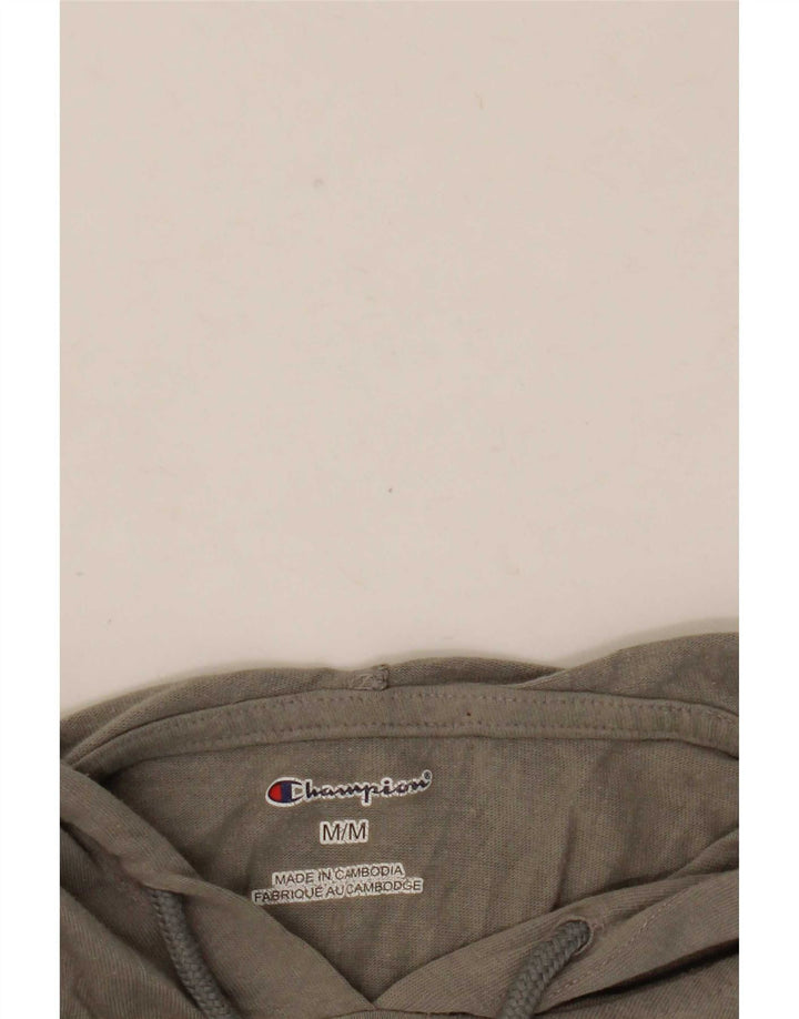 Champion Mens Hooded Graphic Top Long Sleeve Medium Grey