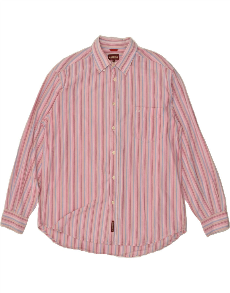 CARRERA Mens Shirt XL Pink Striped Cotton | Vintage Carrera | Thrift | Second-Hand Carrera | Used Clothing | Messina Hembry 