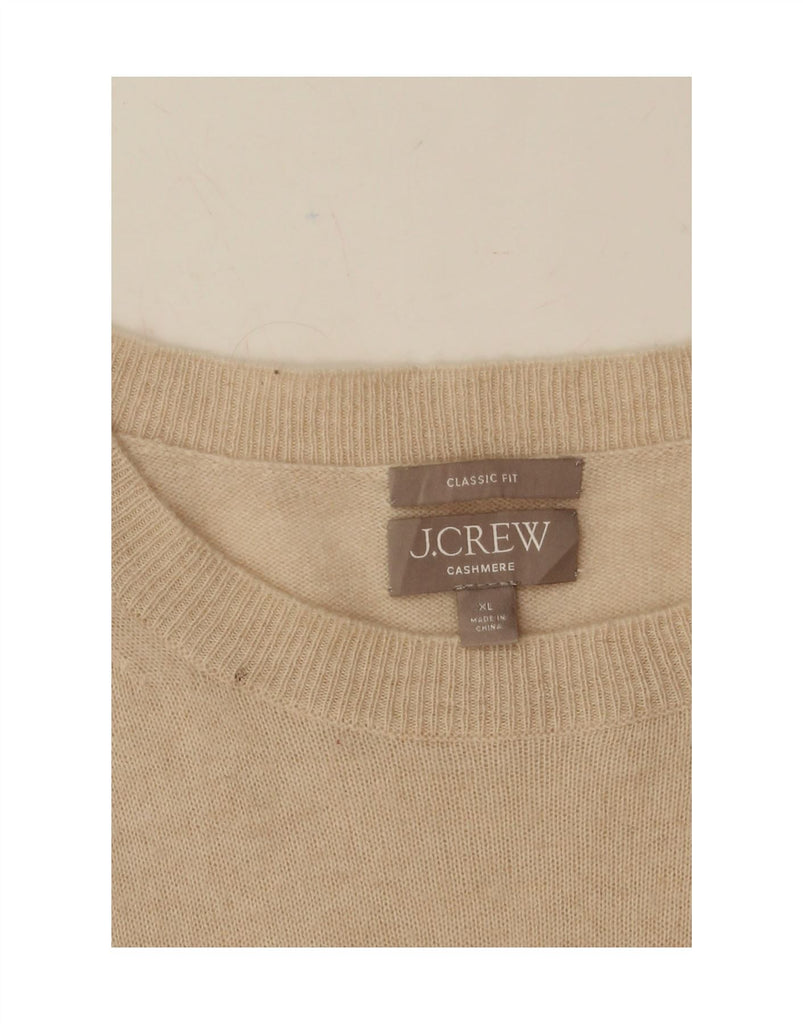J. CREW Womens Classic Fit Crew Neck Jumper Sweater UK 18 XL Beige Vintage J. Crew and Second-Hand J. Crew from Messina Hembry 